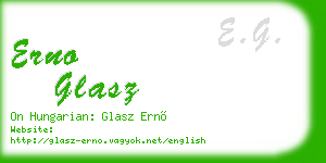 erno glasz business card